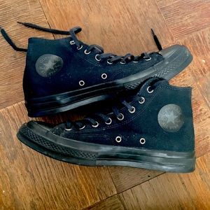 Converse All Star black on black Chuck Taylors